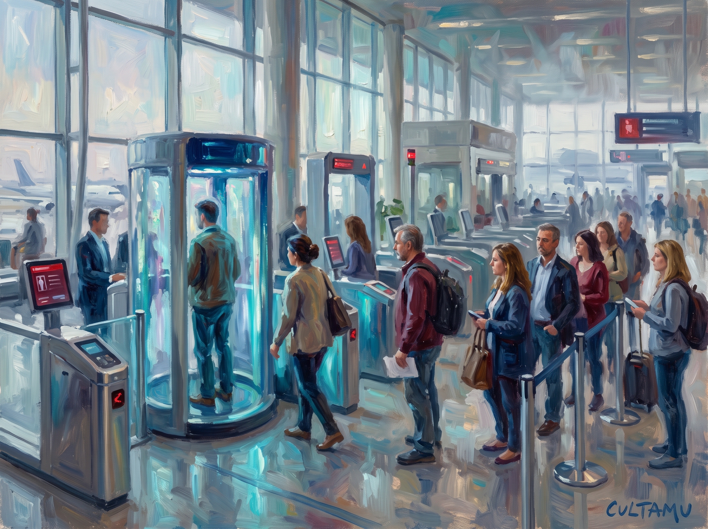 Biometric Security Checkpoint - Impressionist (Claude Monet)