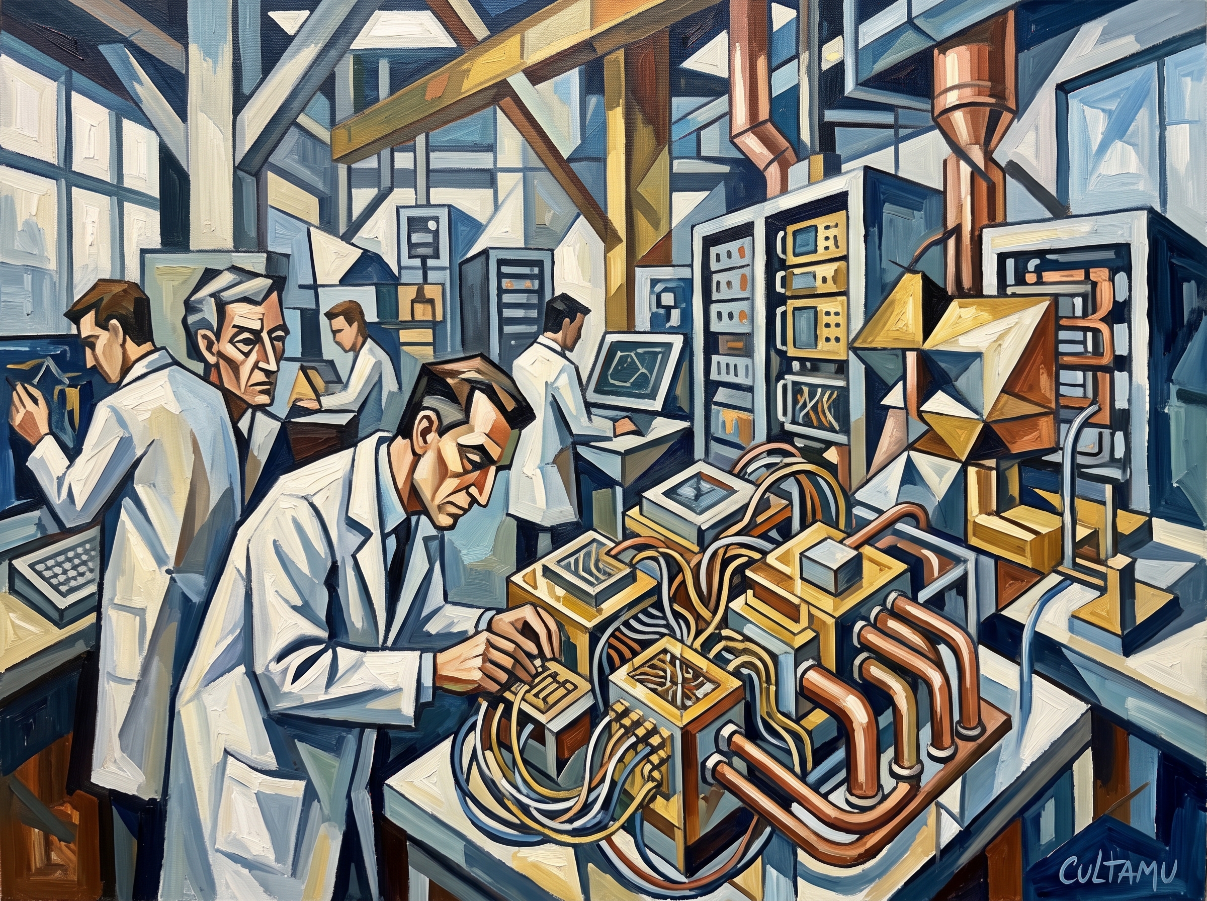 Quantum Computer Laboratory (Cubist Oil)